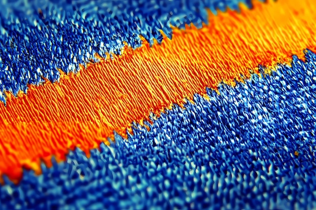 Detail stehu a farebných nití